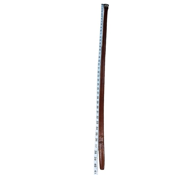 {Christian Dior Men’s Made in Spain Brown Leather Belt Size 34} - Picture 9 of 9